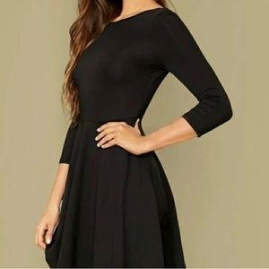 Pact Organic Black Skater Knit Dress Small